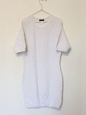 Sexy Venus Body Con Scale-Like Textured White Mini Party Ready Dress 🔥